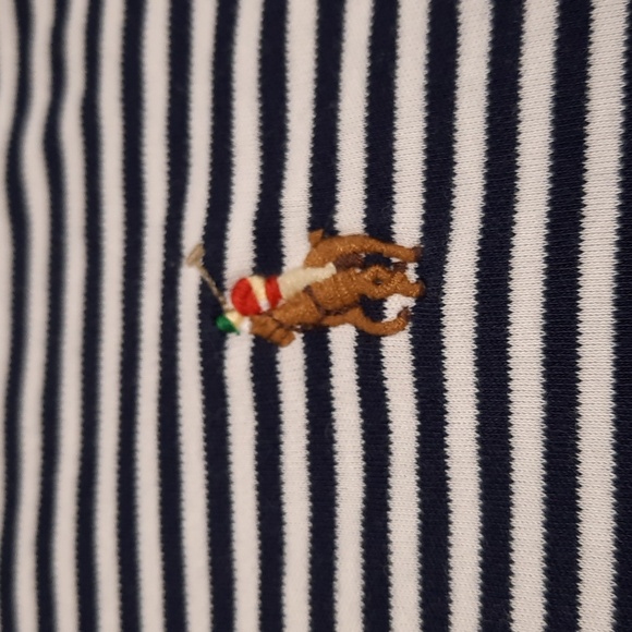 Polo Ralph Lauren navy & white striped short sleeve polo golf shirt, size XXL - Picture 3 of 8